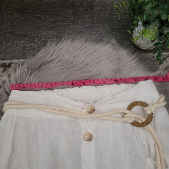 Scandal Italy 100% linen button front midi skirt one size - Picture 6 of 9